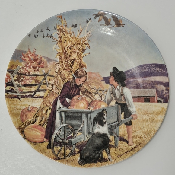 Edwin M. Knowles Plate x Don Spaulding Thanksgiving Painting Plate - Picture 3 of 8